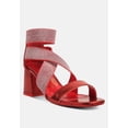 thumbnail image 2 of Huskies Metallic Faux Leather Block Heel Sandals, 2 of 11