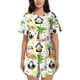 thumbnail image 1 of Fotbe Penguins On The Beach Conjunto de Pijama Estampado para Mujer, 2 Piezas, Ropa de Dormir con Camiseta de Manga Corta y Shorts Suaves-X-Large, 1 of 6