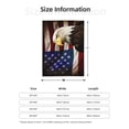 thumbnail image 5 of PHELIKA Bald Bird With American Flag 02 All Season Soft Throw Blanket Lightweight Flannel Fleece Blankets 60" x 80", 5 of 8