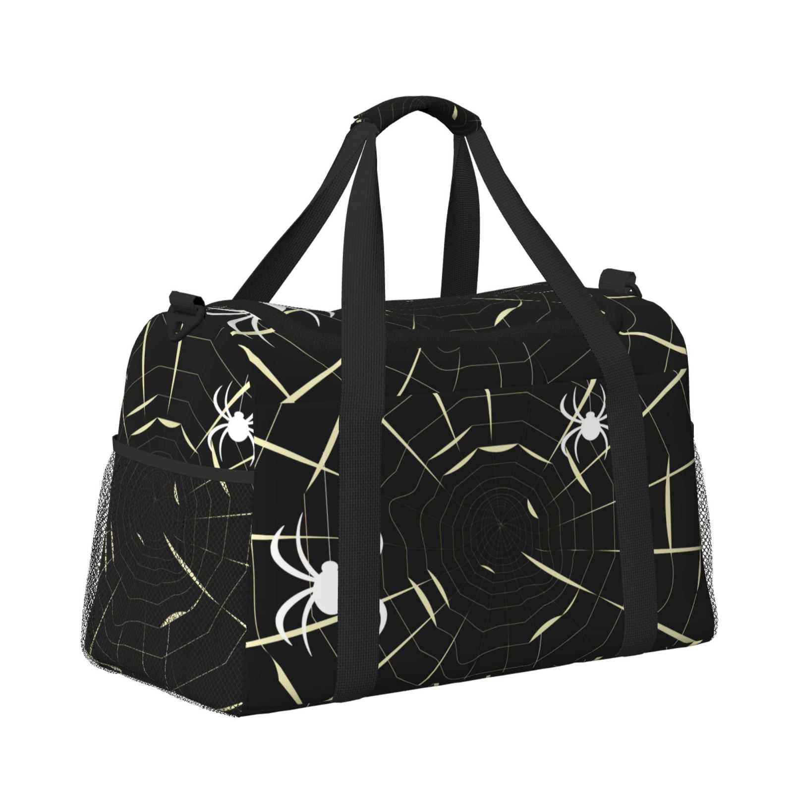 Fuzoiu Spiders On The Web Print Travel Duffle Bag,Carry On Tote Bags,Duffel Bag,Sport Gym Bag, Hospital Bag for Labor and Delivery, Overnight Bag,Luggage Bag
