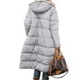thumbnail image 2 of Innerwin Overcoats Long Sleeve Ladies Fleece Jacket Winter Hooded Loose Sherpa Coat Light Blue S, 2 of 3