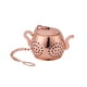 thumbnail image 2 of Acero inoxidable Colador de té suelto Mini Cadena de Cadena Tetera Forma Tetera Colorida Infusor Teahouse Sopa Haciendo Filtro Accesorios Rosa Oro Eigraketly HA059338-03, 2 of 7