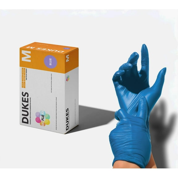 Dukes Bioflexx Disposable Nitrile Gloves, Biodegradable, Fentanyl/Chemo Rated, Medium 200 Count