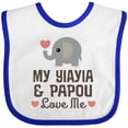 thumbnail image 3 of Inktastic My Yia Yia and Papou Love Me Boys or Girls Baby Bib, 3 of 4