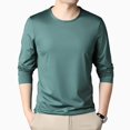 thumbnail image 3 of Men Casual Slim Fit Long Sleeve T-Shirt Undershirt Blouse Muscle Top Workout Tee, 3 of 8