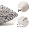 thumbnail image 3 of Navy Blue Floral Pillow Covers 12x20 Set of 2 Botanical Print Vintage Spring Flower Plant Cream Rectangle Decorative Lumbar Throw Pillow Cases Outdoor Farmhouse Decor for Sofa Couch Bed, 3 of 7