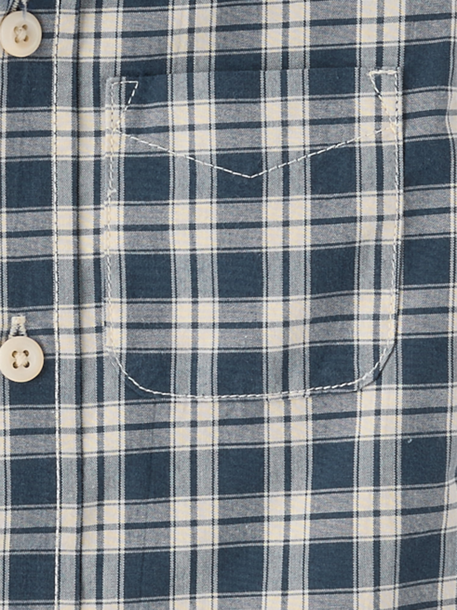 The Children's Place Baby And Toddler Boys Short Sleeve Plaid Poplin Button Up Shirt, Sizes 6M-5T