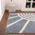 thumbnail image 4 of JONATHAN Y SANDSTONE 5 x 8 Area Rug, Aelius Scandinavian Abstract Sun Two-Tone - Blue/White, SND101C-5, 4 of 13