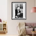 thumbnail image 3 of Historic Framed Print, [Man, with cigarette holder in mouth, playing cards], 17-7/8" x 21-7/8", 3 of 9