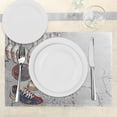 thumbnail image 3 of Ambesonne Bowling Place Mats Set of 4, Grunge Objects, Standard Size, Pale Grey Dark Blue, 3 of 6