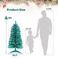 thumbnail image 3 of Árbol de Navidad Decoway preiluminado de 4 pies con luces blancas y soporte, 3 of 9