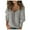 Gray, variant on Fesfesfes Plus Size Tops Women's Turtleneck V-Neck Knitted Jumper Sweater Long Sleeve Elegant Casual Tops