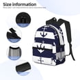 thumbnail image 5 of Fotbe Anchors Lightweight Casual Laptop Backpack for Men and Women, Daily use Waterproof backpack, Backpack for College, 5 of 8