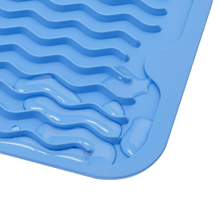 تسوق Silicone Dish Drying Mat, Dish Drying Mat, Heat Resistant and  Non-Slip,Easy To Clean, Sink Mat with Cleaning Brush Gray اونلاين