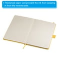thumbnail image 4 of Uxcell A5 Lined Journal Notebook Hardcover 160 Pages 80 Gsm Thick Ruled Paper with Pen Loop, Yellow, 4 of 6