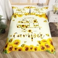 thumbnail image 2 of Funda Nórdica Niñas Niños Decoración Hogar Rústico Amarillo Girasol Decoración Ropa de Cama Set, 2 of 7