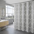 thumbnail image 4 of 180 X 200cm Rideau De Douche Avec 12 Crochets Schage Rapide(gris), Tissu Poliéster Impermable Lavable En Machine, Rideaux Salle De Bain, 4 of 5