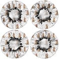 thumbnail image 2 of Shower Caps,White Highland Cow Floral Pattern Waterproof Shower Cap for Women 4 Pieces,Double Reusable Hair Cover for Shower PEVA Elastic Stretch Hem, 2 of 7