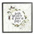 thumbnail image 2 of Stupell Industries Greatest Love Typography Quote Classic White Floral Border , 24 x 24, Design by Valerie Wieners, 2 of 5