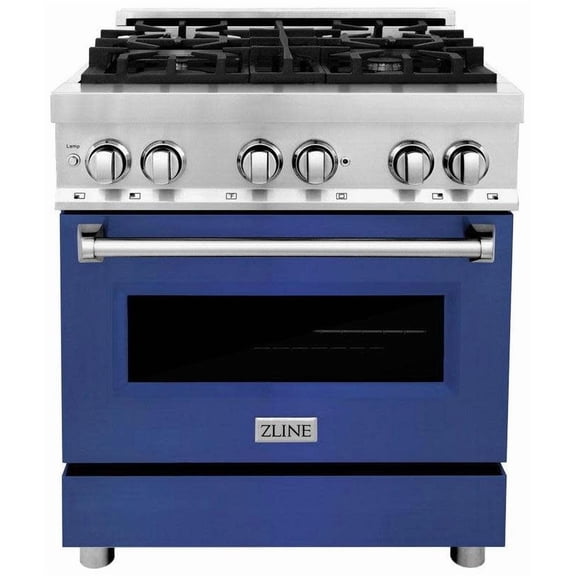ZLINE 30 in. Professional Dual Fuel Range with Blue Matte Door (RA-BM-30)