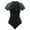 Black, variant on Ladies Short Sleeve Rashguard Swimsuit Boyshort Snorkel Surf Suit