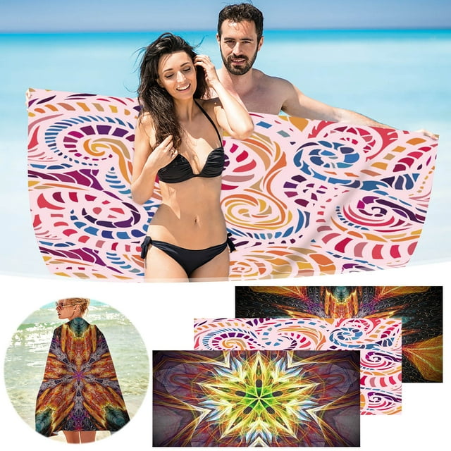 Sandproof Beach Towel - Quick Dry Microfiber, 30x60 Inch, Portable for Travel, Pool & Beach
