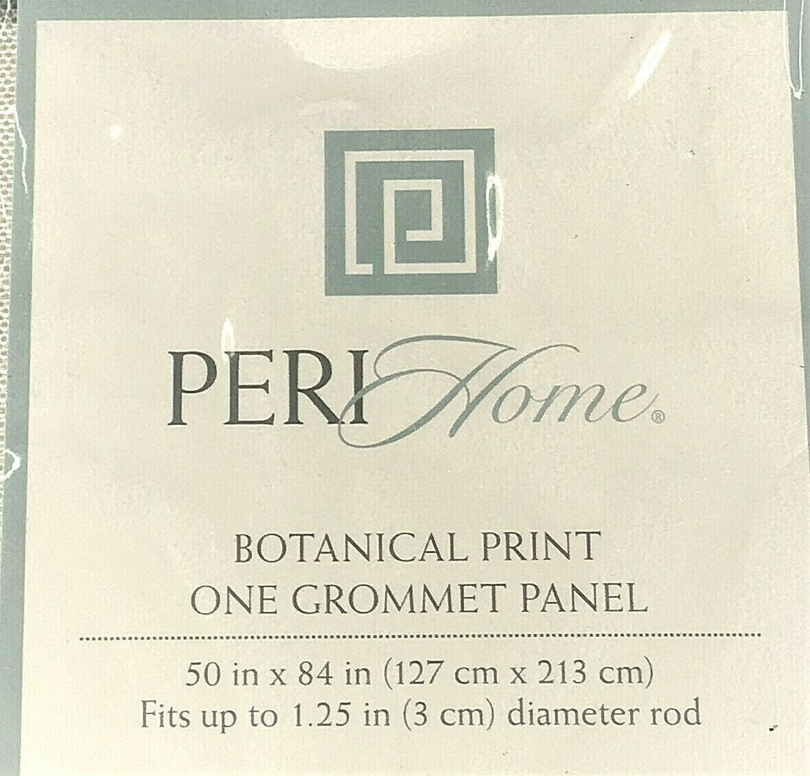 New Peri Home Botanical Print One Grommet Curtain Panel 50 x 84 in Blue