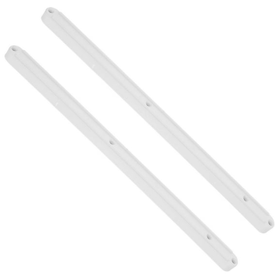 Niceauty 2Pcs White Plastic Drawer Track Guides Smooth Side Mount Drawer Slides for Wardrobe and Cabinet