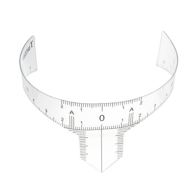 eyebrow grooming stencil shaper ruler with nose bridge positioning
