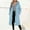 Light Blue, variant on Trench Coat Women with Hood Single Peacoats (Light Blue XL)