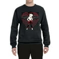 thumbnail image 2 of Wild Bobby, Betty Boop Sugar and Spice Wink Betty Boop Unisex Crewneck Sweatshirt, Black, Small, 2 of 5