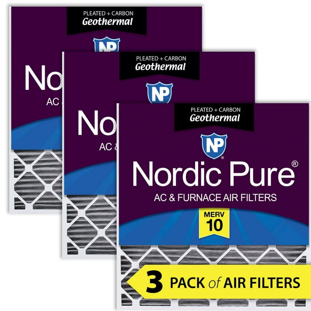 Nordic Pure 30x32x2 Geothermal MERV 10 Pleated Plus Carbon AC Furnace