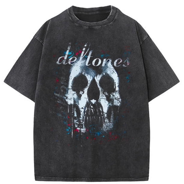 Camiseta gótica con estampado de perro para hombre, ropa de calle de Hip Hop, Punk, Vintage, lavada, de gran tamaño, Tops, ropa de verano4