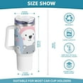 thumbnail image 3 of Cute Bears 40 oz Tumbler with Handle Insulated&nbsp;Travel Mug&nbsp;Lid Straw Leak Proof Steel Vacuum Water Bottles Glasses Fits in Car Cup Holder, 3 of 7