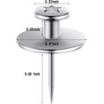 thumbnail image 2 of 80 Pieces Double Headed Picture Hangers Nails Small Head Thumb Tacks Wall Hanging Picture Photo Hanging Hook Pins (Silver), 2 of 4