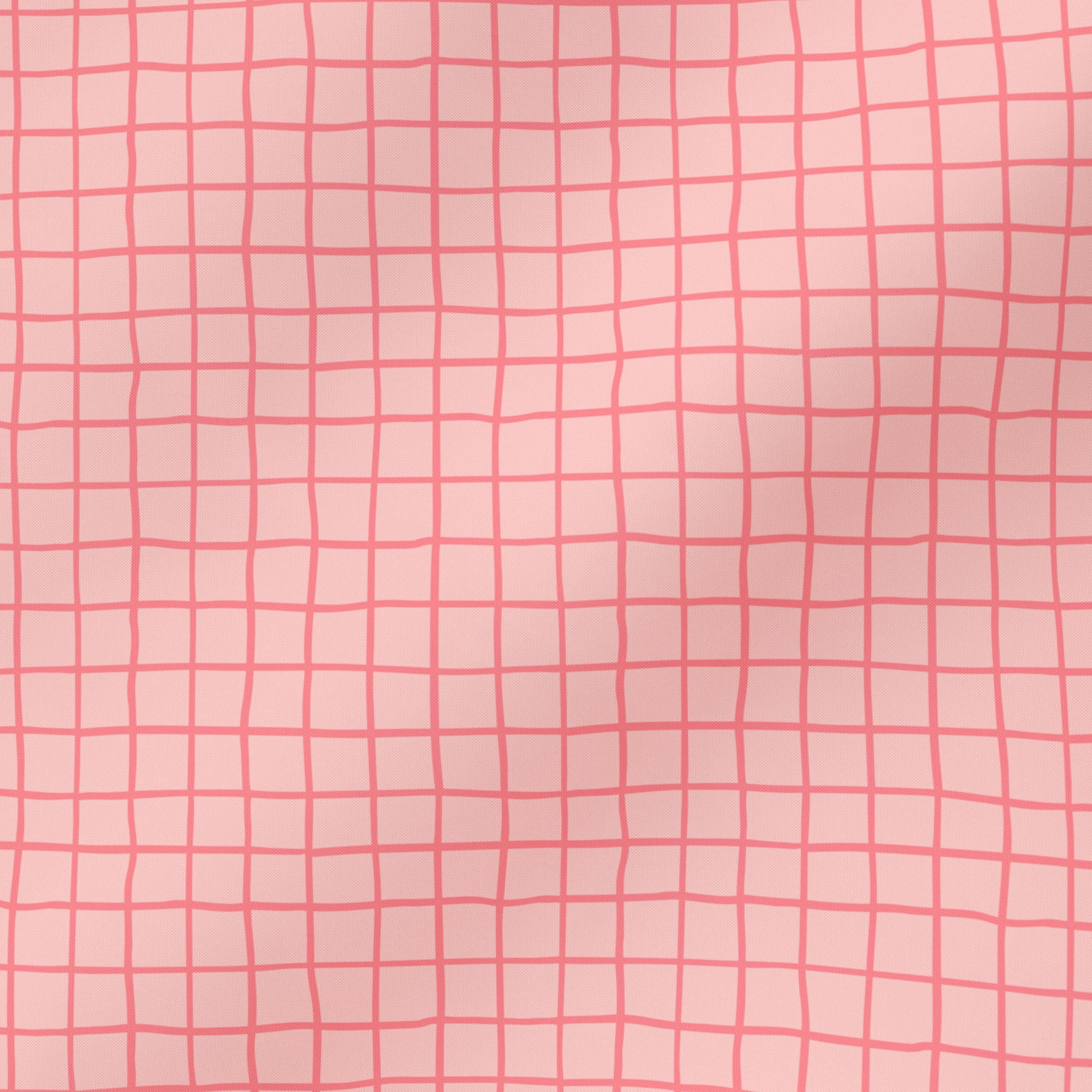 Mainstays Kids Microfiber Bed Sheet Set, Queen, Pink Grid, 4 Pieces