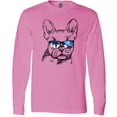 thumbnail image 3 of Inktastic French Bulldog Portrait with Sunglasses Long Sleeve T-Shirt, 3 of 5