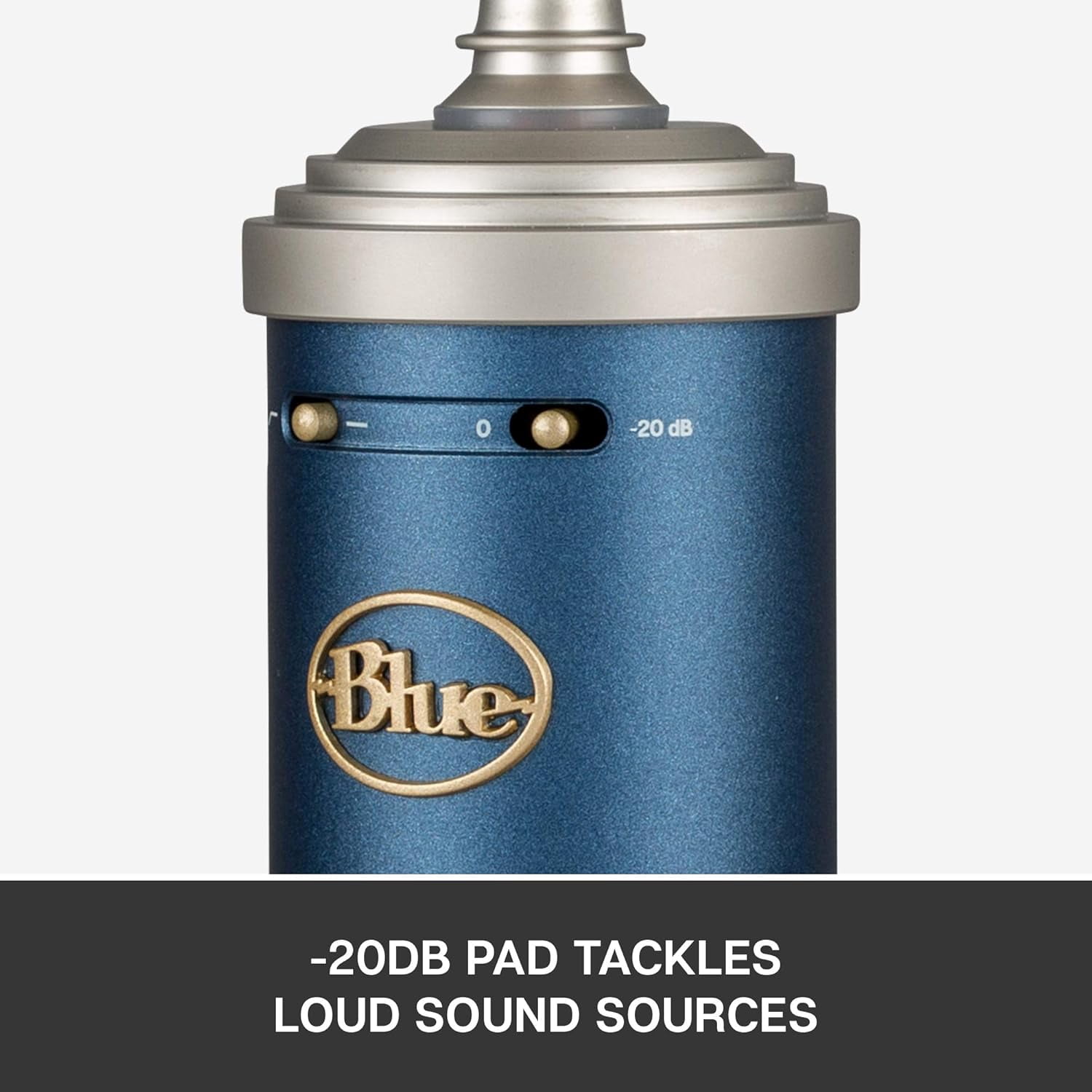 Logitech Blue Bluebird SL XLR Cardioid Condenser Microphone for Pro Recording, Streaming, Podcasting, Gaming, with Shockmount - Blue