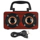 thumbnail image 1 of Radio FM portátil con conectividad inalámbrica y USB, altavoz Bluetooth de madera roja retro apto para exteriores, 1 of 8