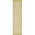 thumbnail image 2 of Unique Loom 3129980 2 ft. 7 in. x 10 ft. Olympia New Classical Runner Rug, Light Green, 2 of 10