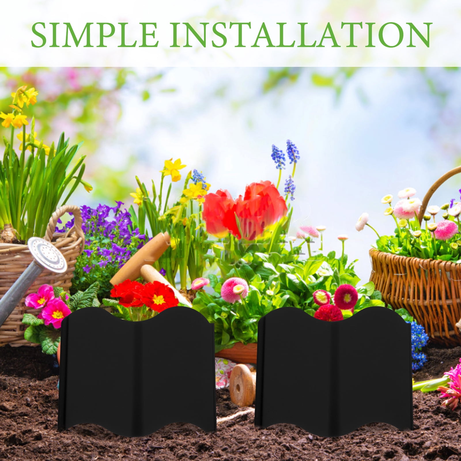 20pcs Landscaping Edging Border Garden Edging Fence For Flower Bed Decorative Garden Fencing Lawn Edging And Landscape Border Garden Border