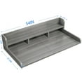 thumbnail image 2 of Wood 2-Tier Washer Dryer Countertop with Edge Rails, 54" W x 27.5" D Washer and Dryer Topper for Laundry Room Organization and Storage, Grey Stripe, 2 of 6