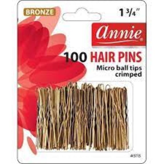 Annie Hair Pins 1 3/4In 100Ct Bronze Microball Tipped