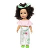 Oxodoi 13.78in Lifelike American Girl Doll 8 Styles, Girls with Curly Explosive Hair Vinyl Realistic Doll Christmas New Year Festival Gift for Toddlers Kids