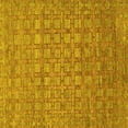 thumbnail image 1 of Ahgly Company Machine Washable Indoor Square Abstract Yellow Contemporary Area Rugs, 3' Square, 1 of 4