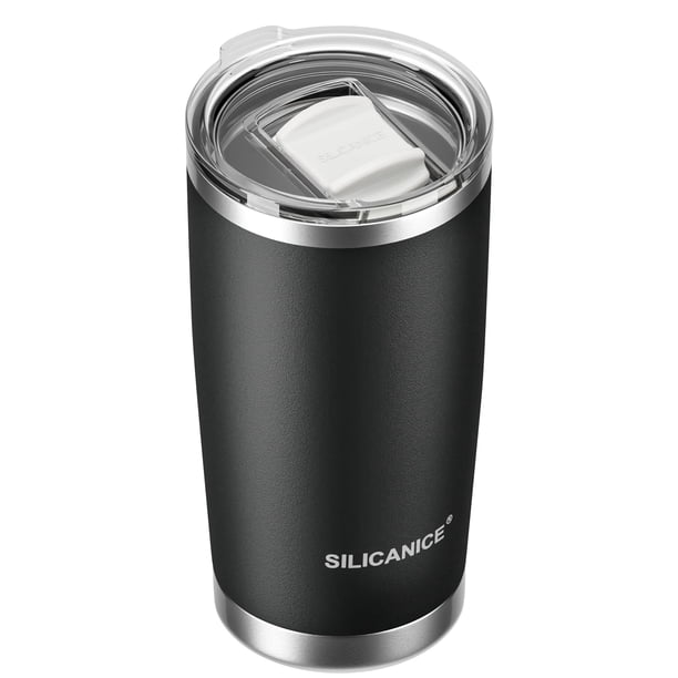 Vaso térmico SILICANICE de acero inoxidable de 20 oz con aislamiento al vacío