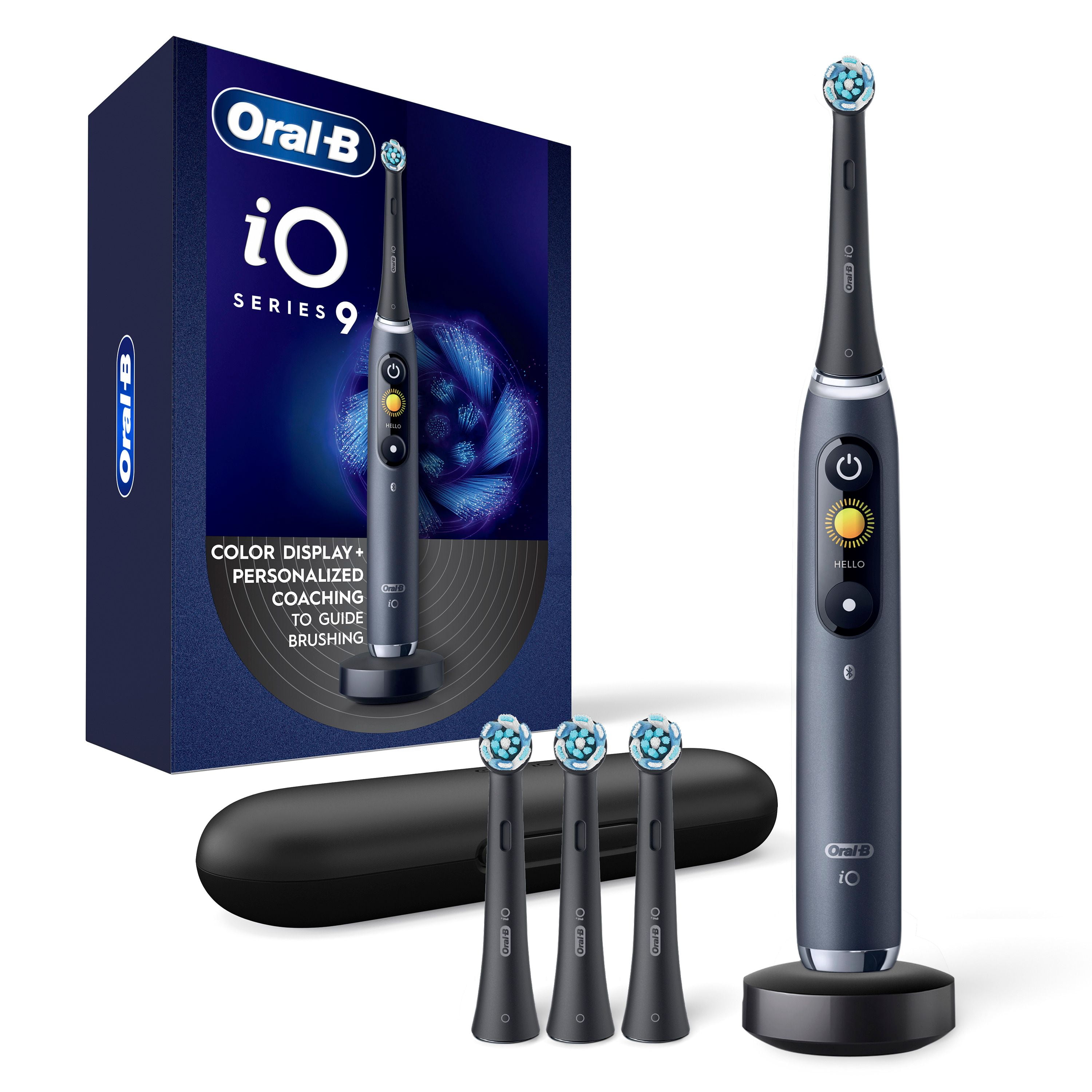 Oral-B iO series9 Black 最高級 Oral-B iO Series 9 Electric Toothbrush with 4 Brush Heads, Black