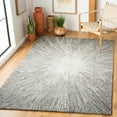 thumbnail image 2 of SAFAVIEH Micro-Loop Carbrey Sunburst Area Rug, Charcoal/Grey, 5' x 5' Square, 2 of 11
