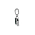 thumbnail image 4 of 1/6 Carat (Ctw) Natural Cluster Emerald Halo Pendant Necklace in 14K White Gold with Chain and Accent Diamonds for Women, 4 of 5