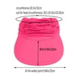 thumbnail image 3 of Gsakboxl Women UPF50+ Foldable Ponytail Sun Visor Cap, Ice Feel Lightweight Large Brim Empty Top Sports Hat for Outdoor Workout Hiking Skull Cap Hot Pink One Size, 3 of 7